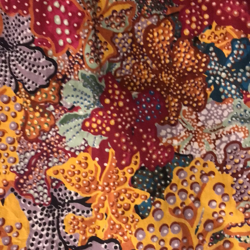 New Kika Vargas for Target Floral Print Mini Dress Long Sleeves 1X Plus - Picture 10 of 17